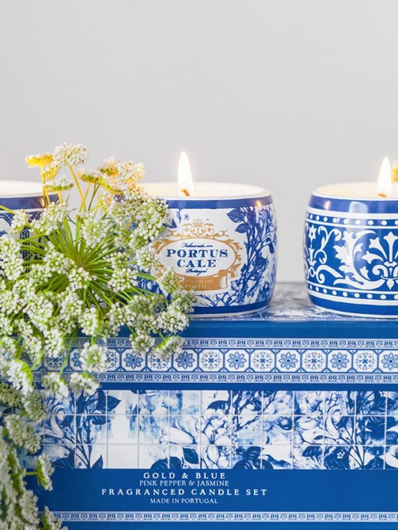 Portus Cale Gold & Blue Fragranced candle set Portus Cale Gold & Blue Fragranced candle set