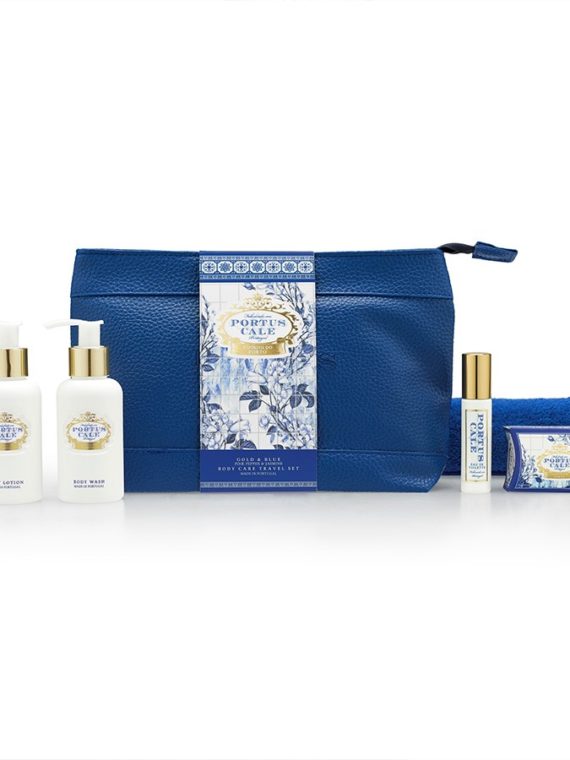 Portus Cale Gold & Blue Travel Set